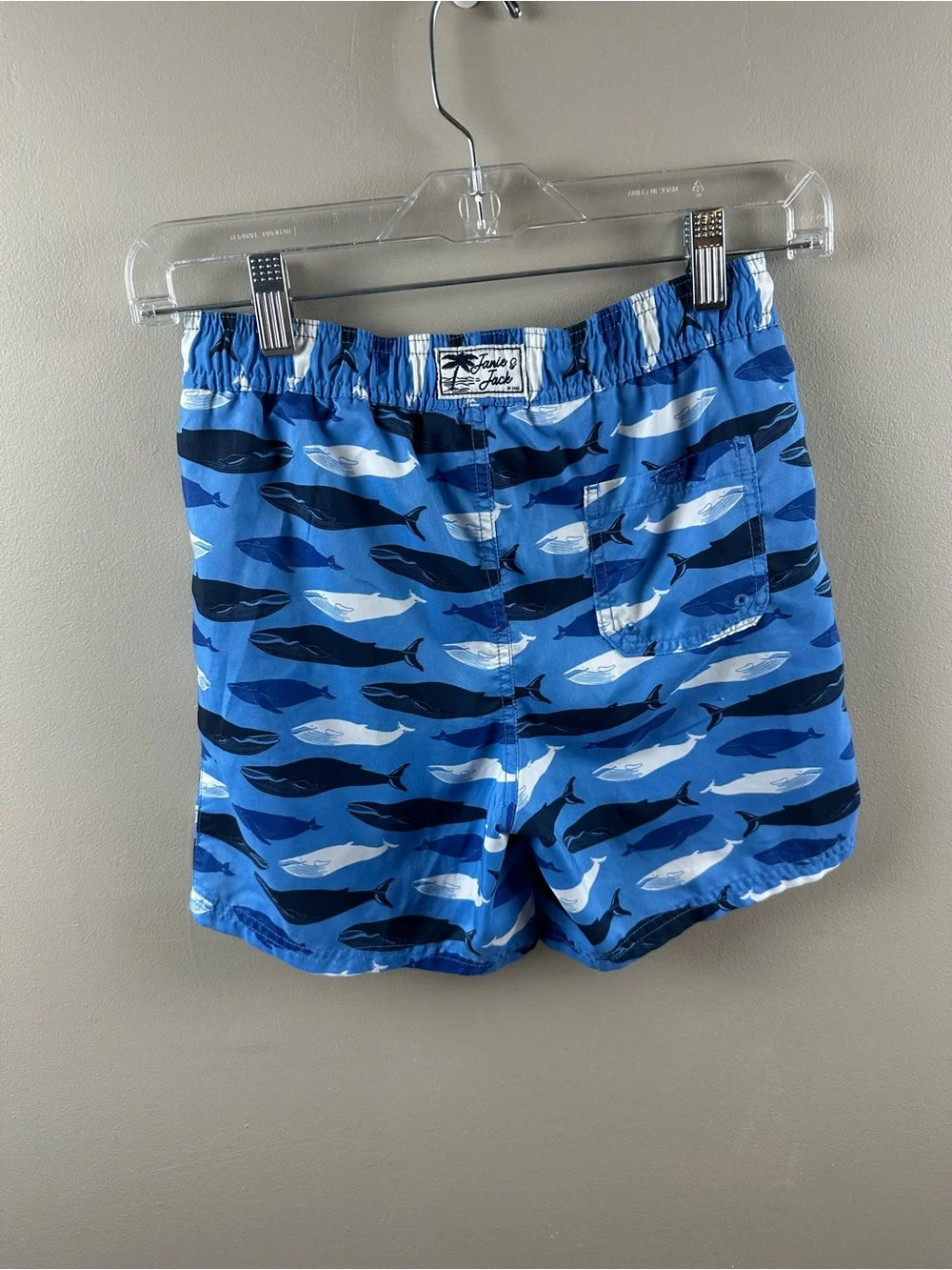 Janie and Jack Blue Whale Swim Trunks